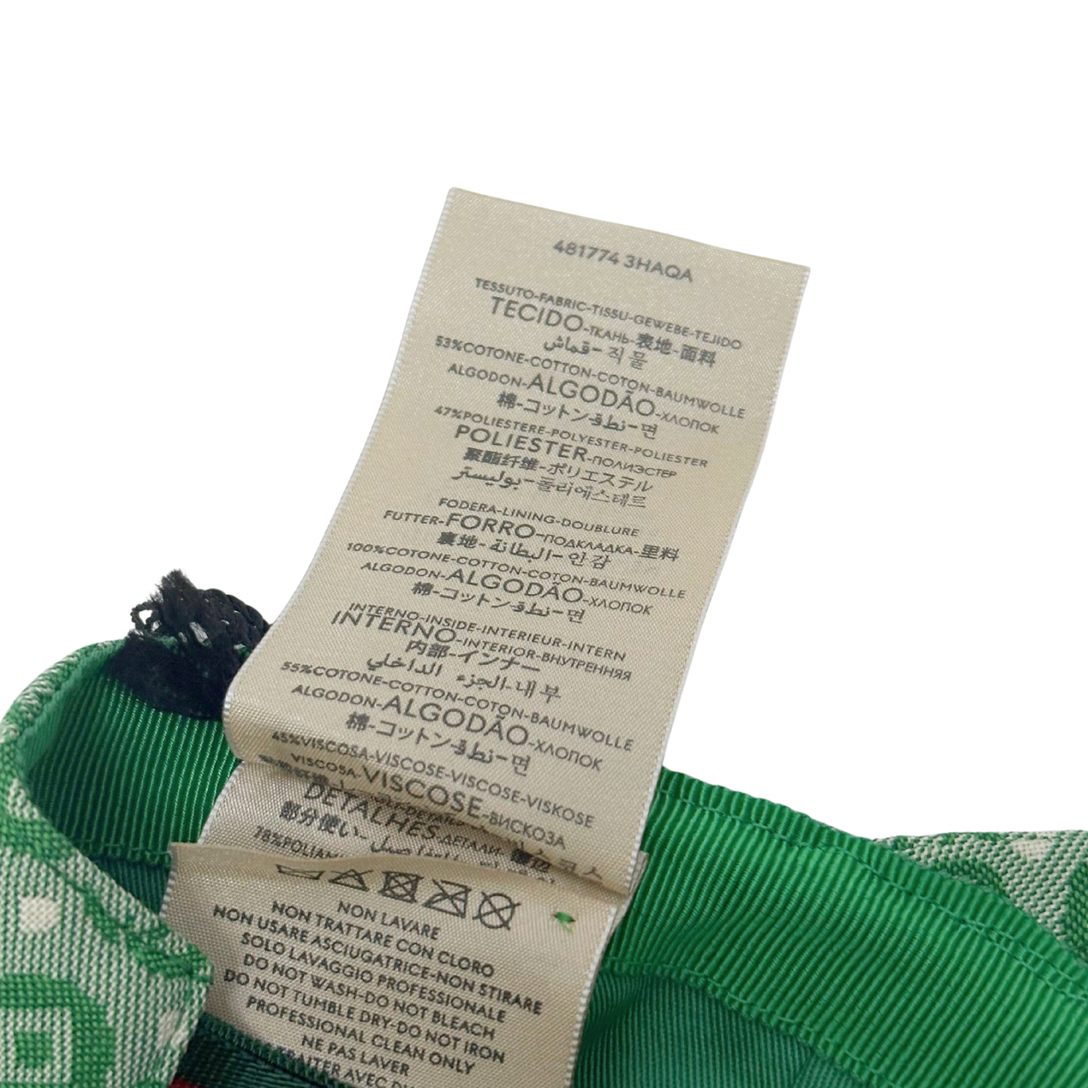 Gucci Double G Green Jacquard Cap