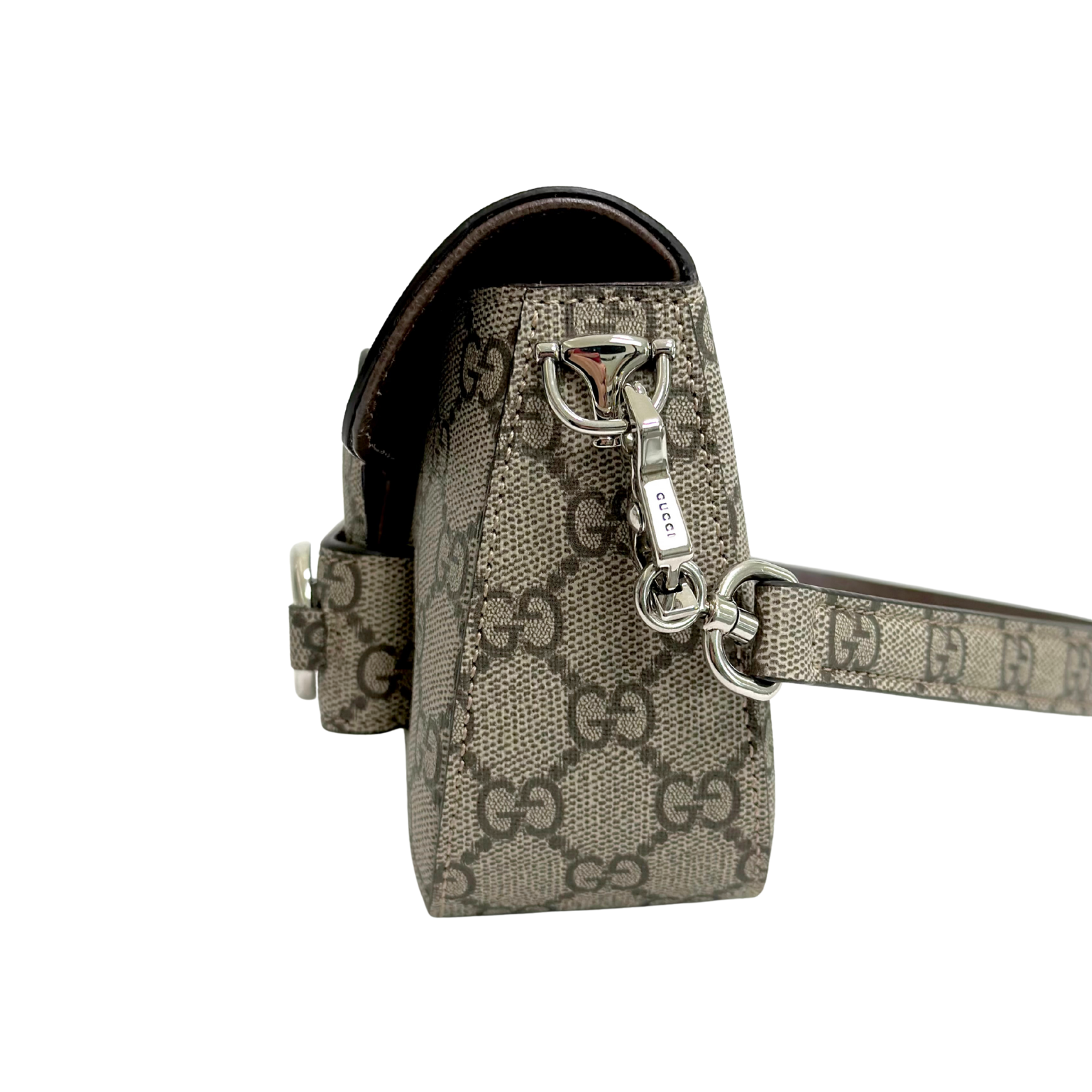 Gucci Horsebit 1955 Shoulder Bag Beige/ Brown GG Supreme