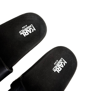 Karl Lagerfeld Black Logo Slides
