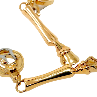 Burberry Gold Coated Horse Hoof Clip Earringd
