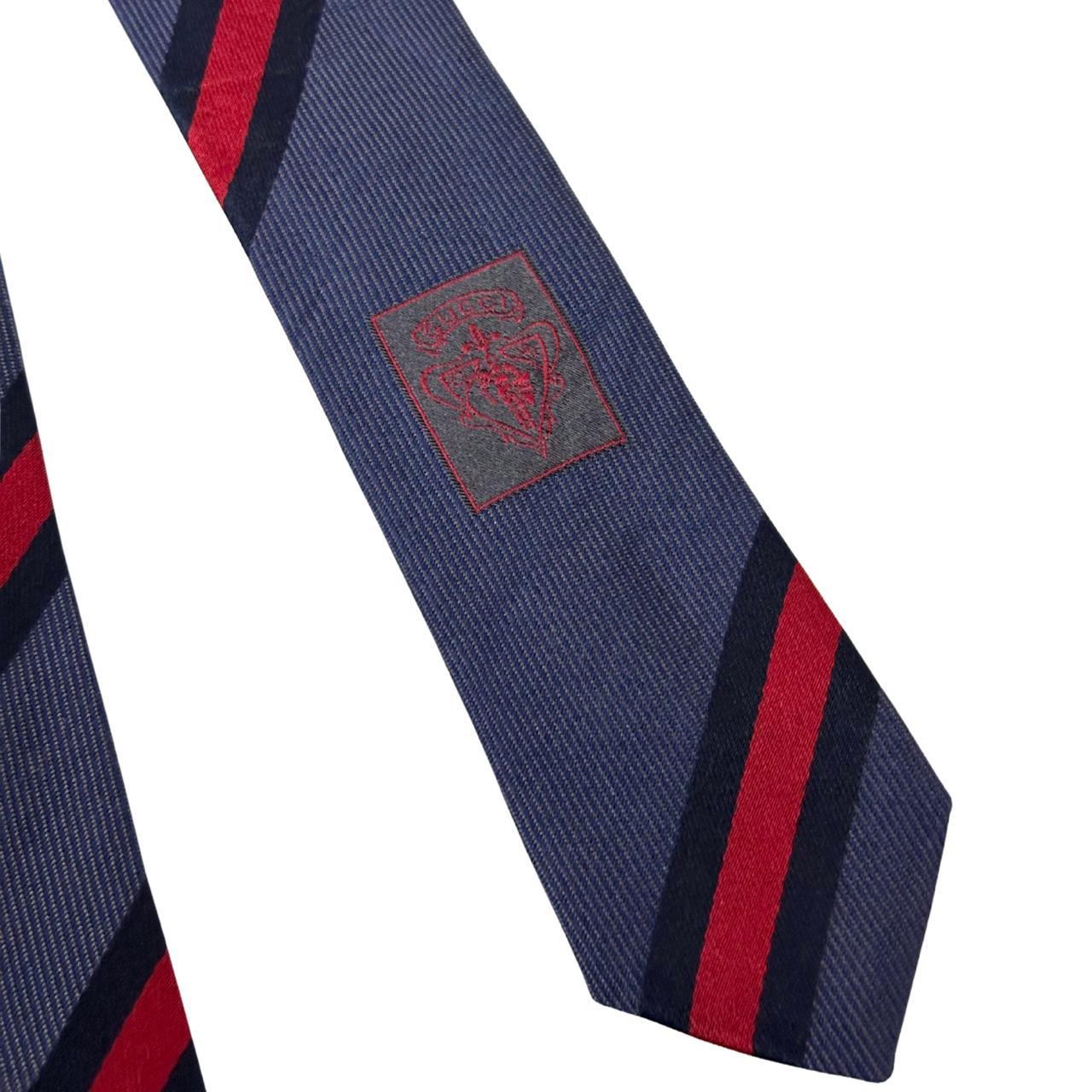Gucci Stripes Navy/ Red Silk Tie