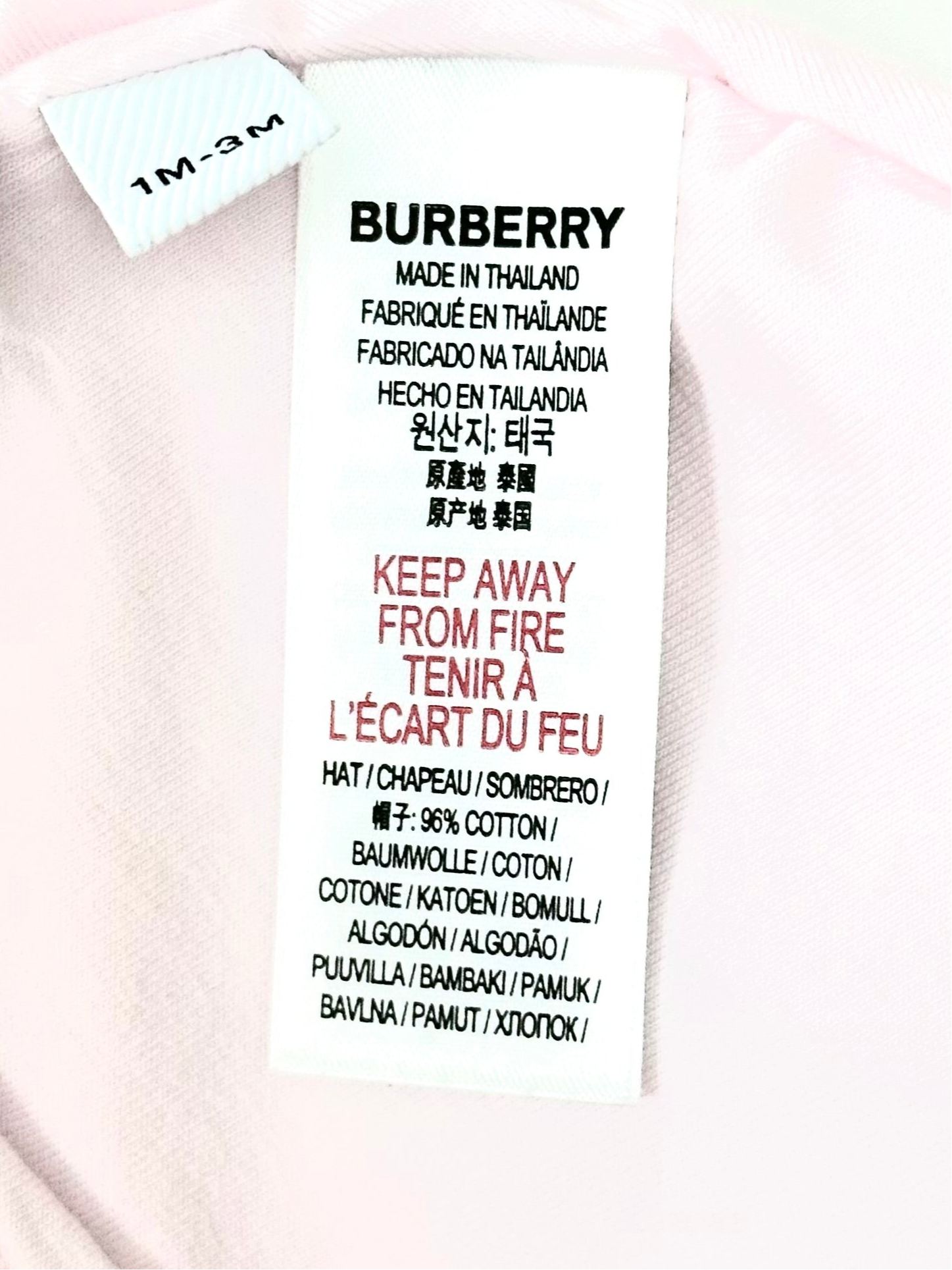 Burberry Baby Pink Classic 3 Pieces Onesie Baby Gift Set