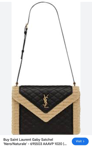 Saint Laurent Limited Edition Raffia and Leather Bag