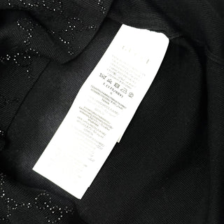 Gucci Black Cashmere Sleeveless Crystal Shirt