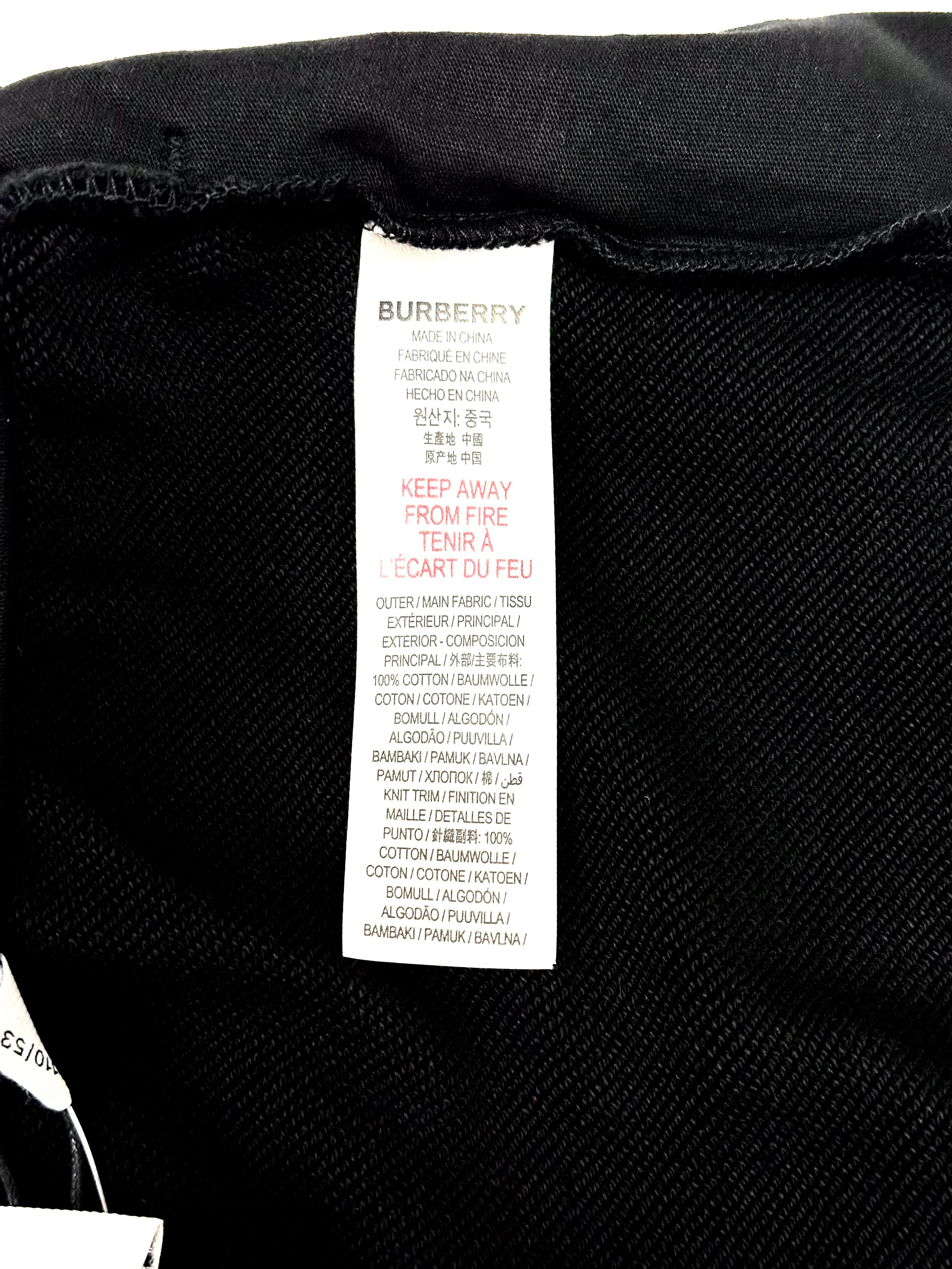 Burberry Black TB Logo Jogger Pants