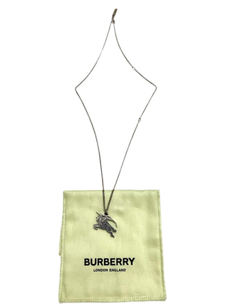 Burberry Horse Pendant Palladium Necklace