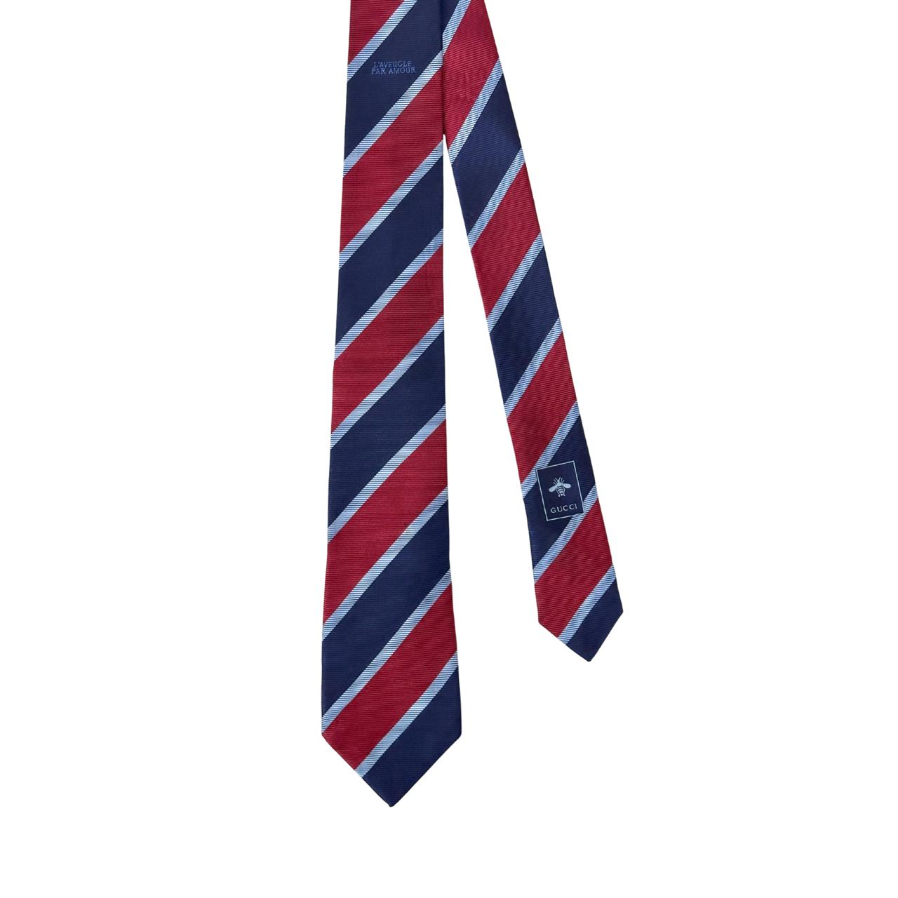 Gucci Stripes Red/Blue Silk Tie