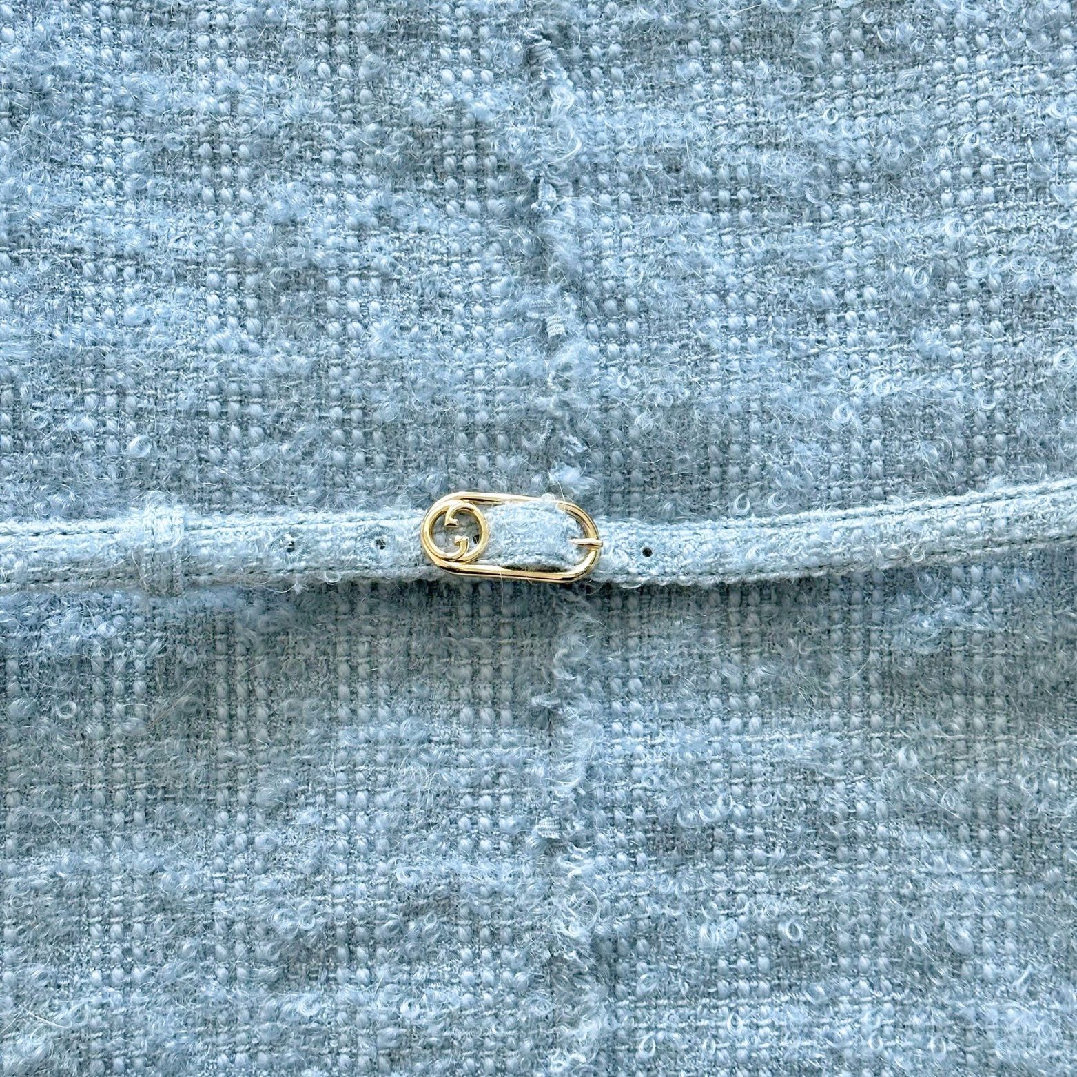 Gucci Wool Mini Dress in Clear Blue
