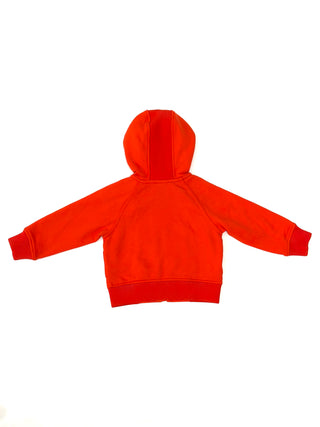 Burberry Orange Zip Hoodie with White Horse Logo