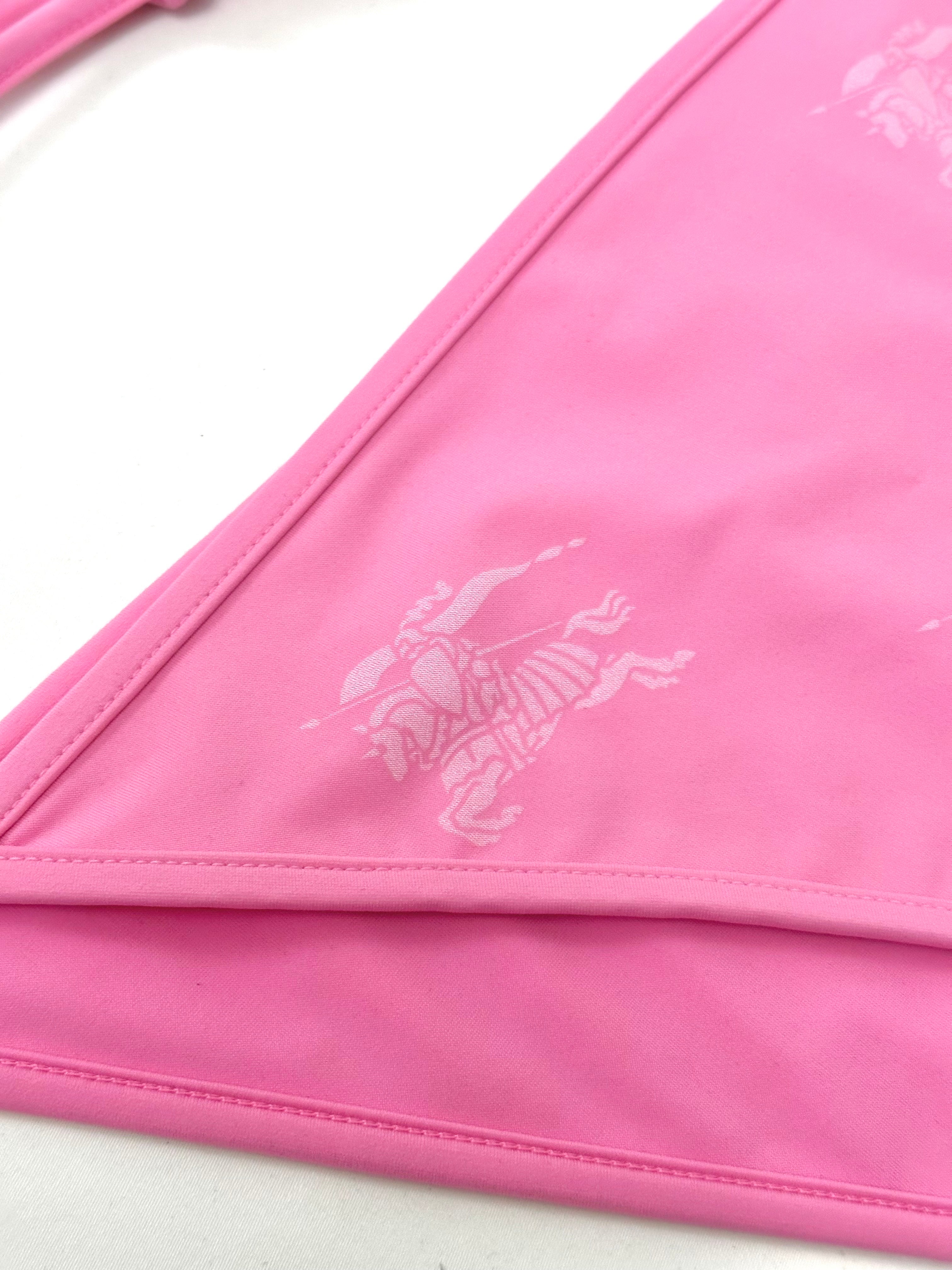 Burberry Pink Horse Logo Padded Bikini