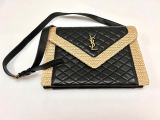 Saint Laurent Limited Edition Raffia and Leather Bag