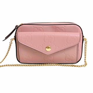 Gucci GG Pink Leather GG Chain Shoulder Bag