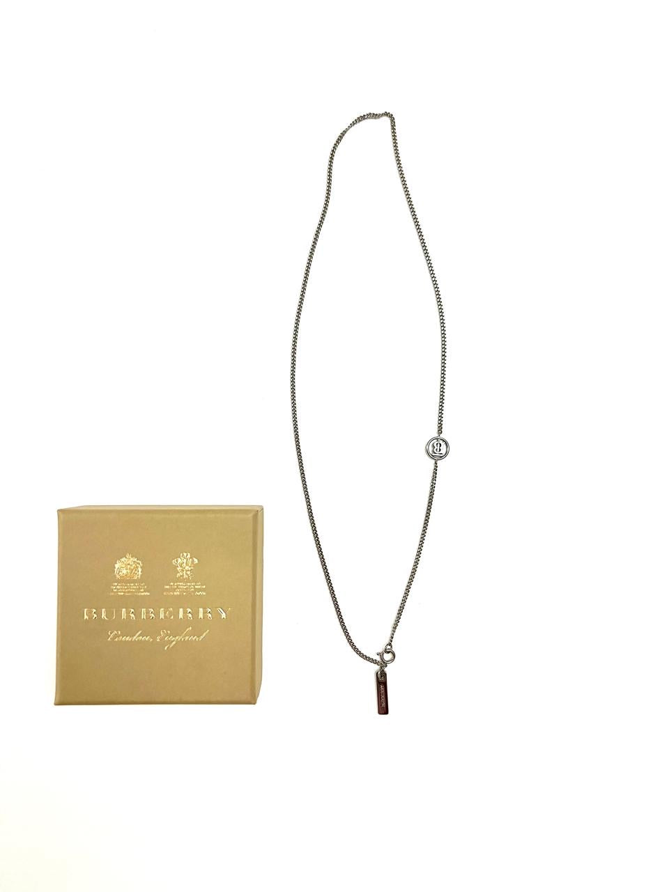 Burberry Silver TB Necklace