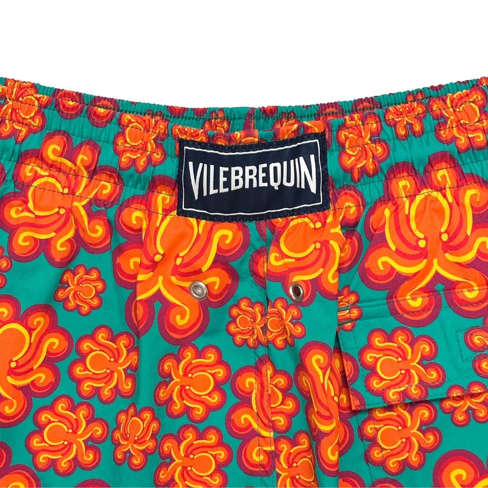 Palm Angels Vilebrequin Swim Shorts Orange Floral