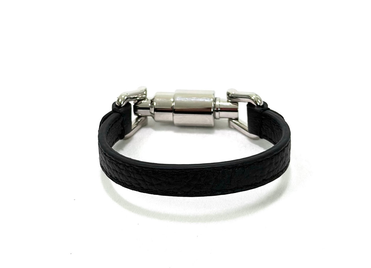 Gucci Jackie Piston Closure Leather Bracelet