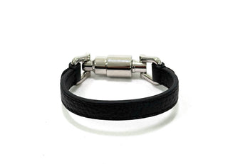 Gucci Jackie Piston Closure Leather Bracelet