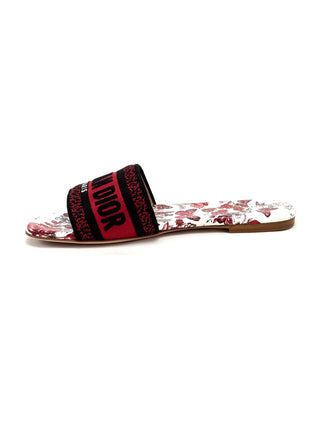 Christian Dior D Way Leather Mules Multicolor