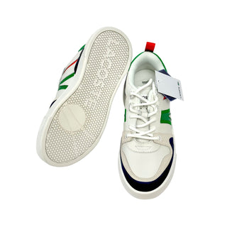 Lacoste White Green Suede Sneakers