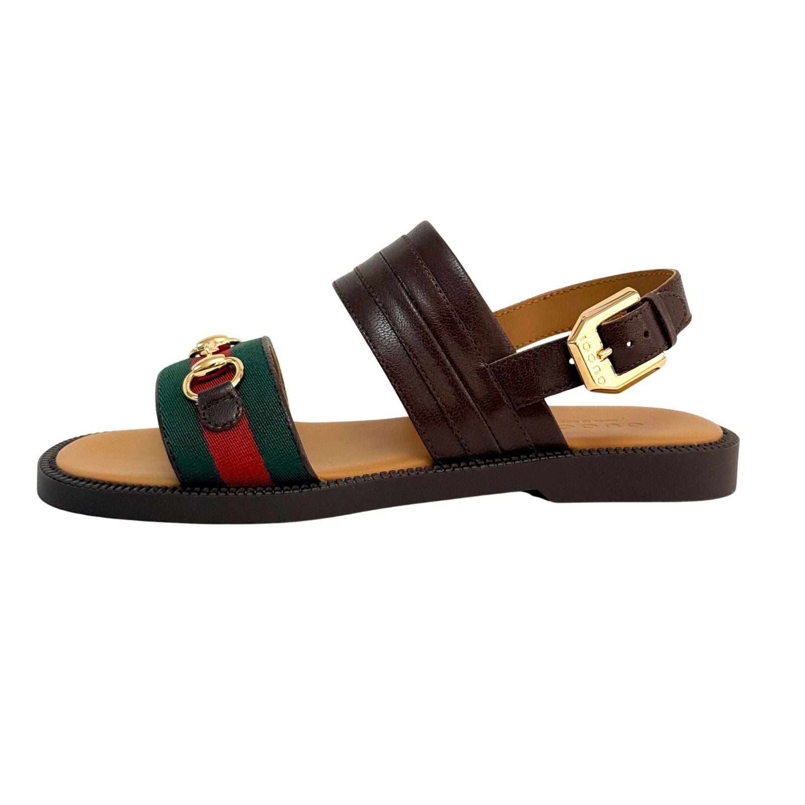 Gucci Horsebit Flat Sandals in Leather