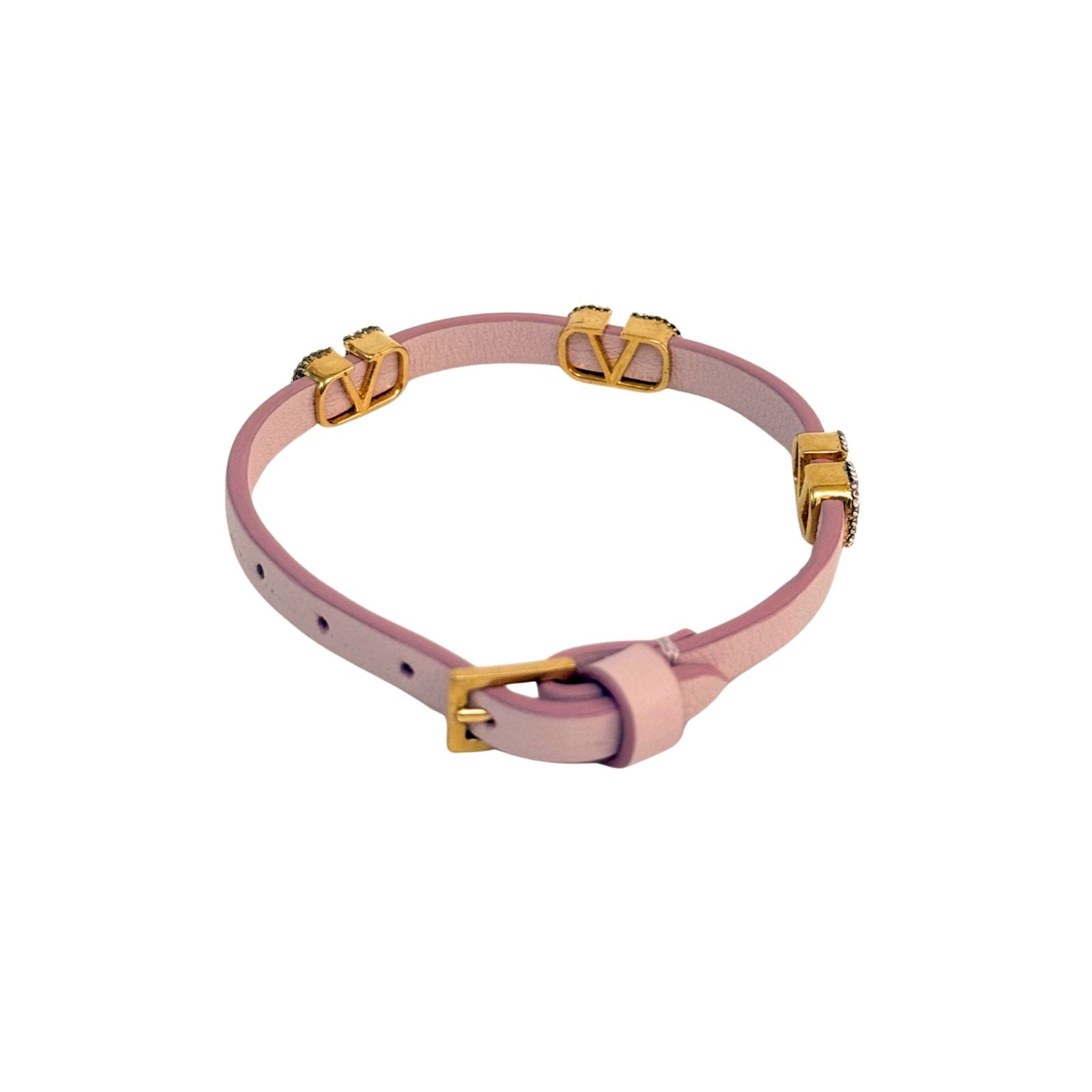 Valentino Garavani Vlogo Leather Bracelet