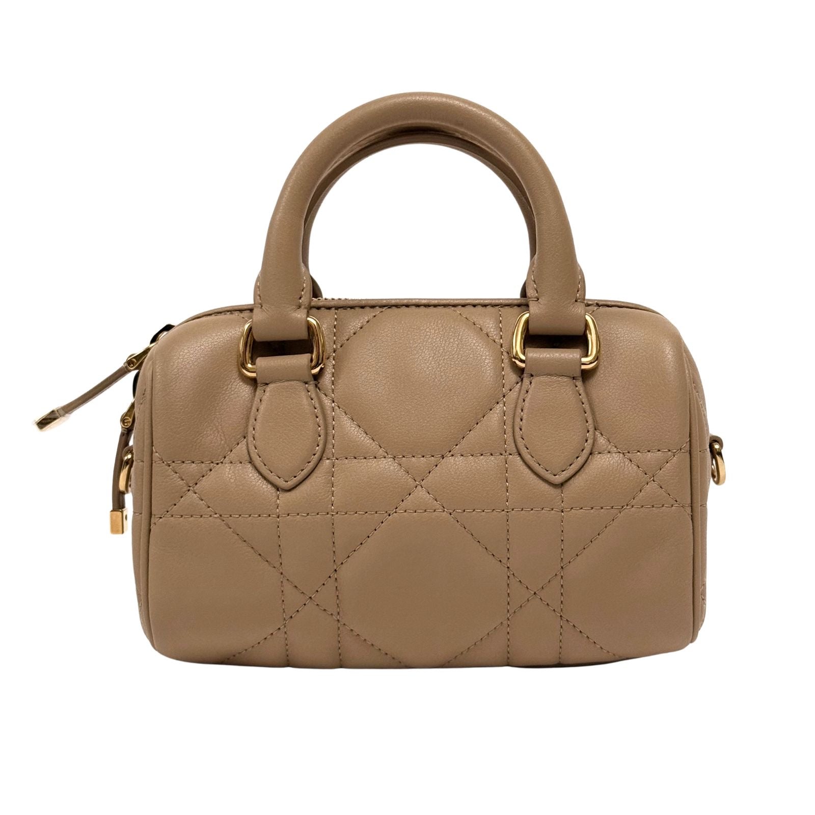 Christian Dior Calfskin Macrocannage Grove 20 Bag Biscuit