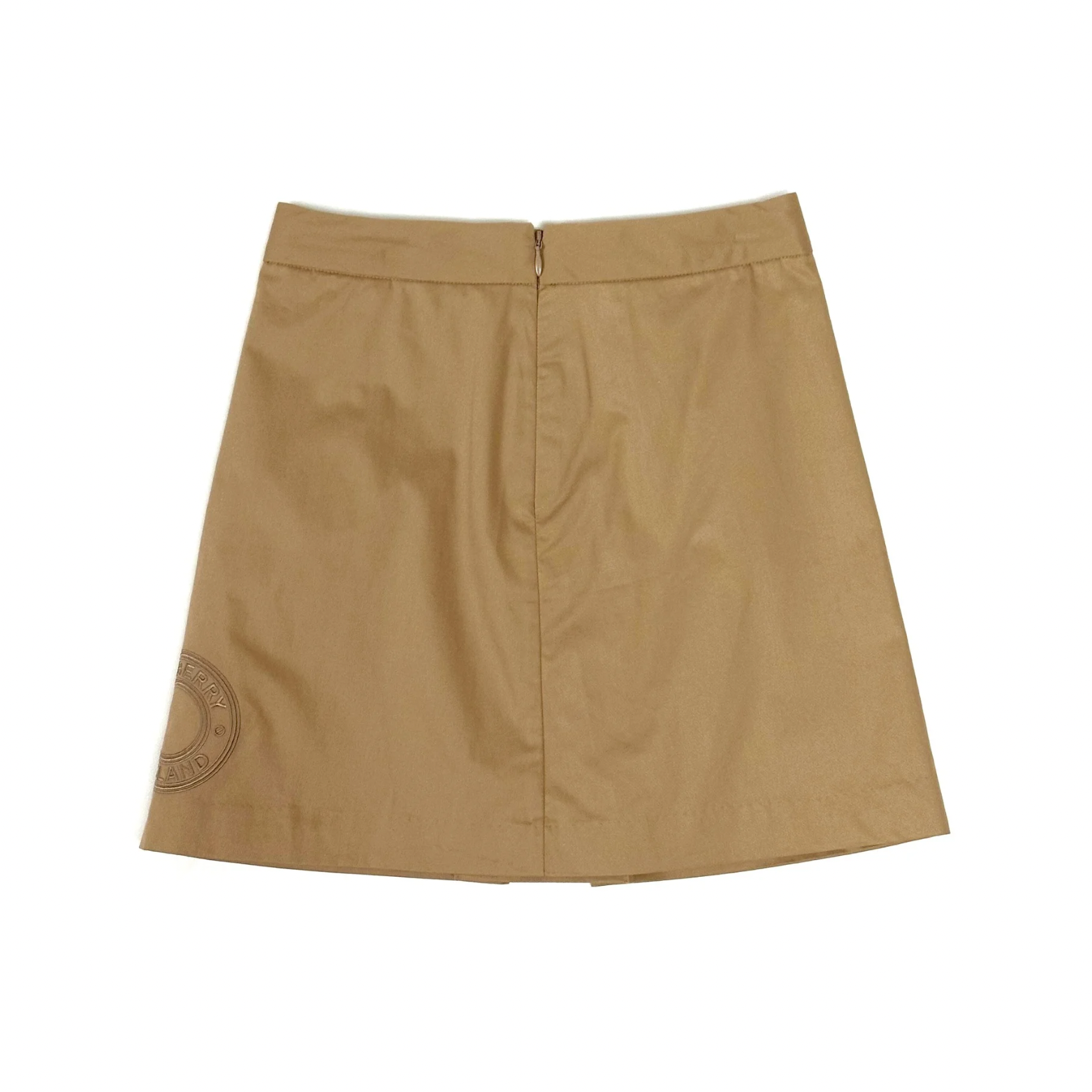 Burberry Beige Skirt with round Brand Logo Embroidery