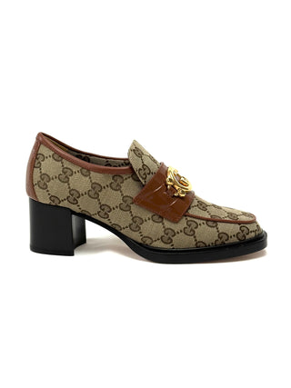 Gucci Heel Loafers in Supreme GG Interlocking Canvas