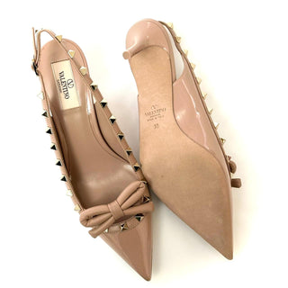 Valentino 60mm Rockstud Bow Slingback Pumps