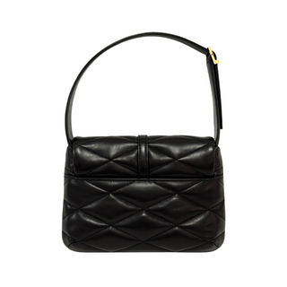 Saint Laurent Leather Black Matelasse Hobo Bag