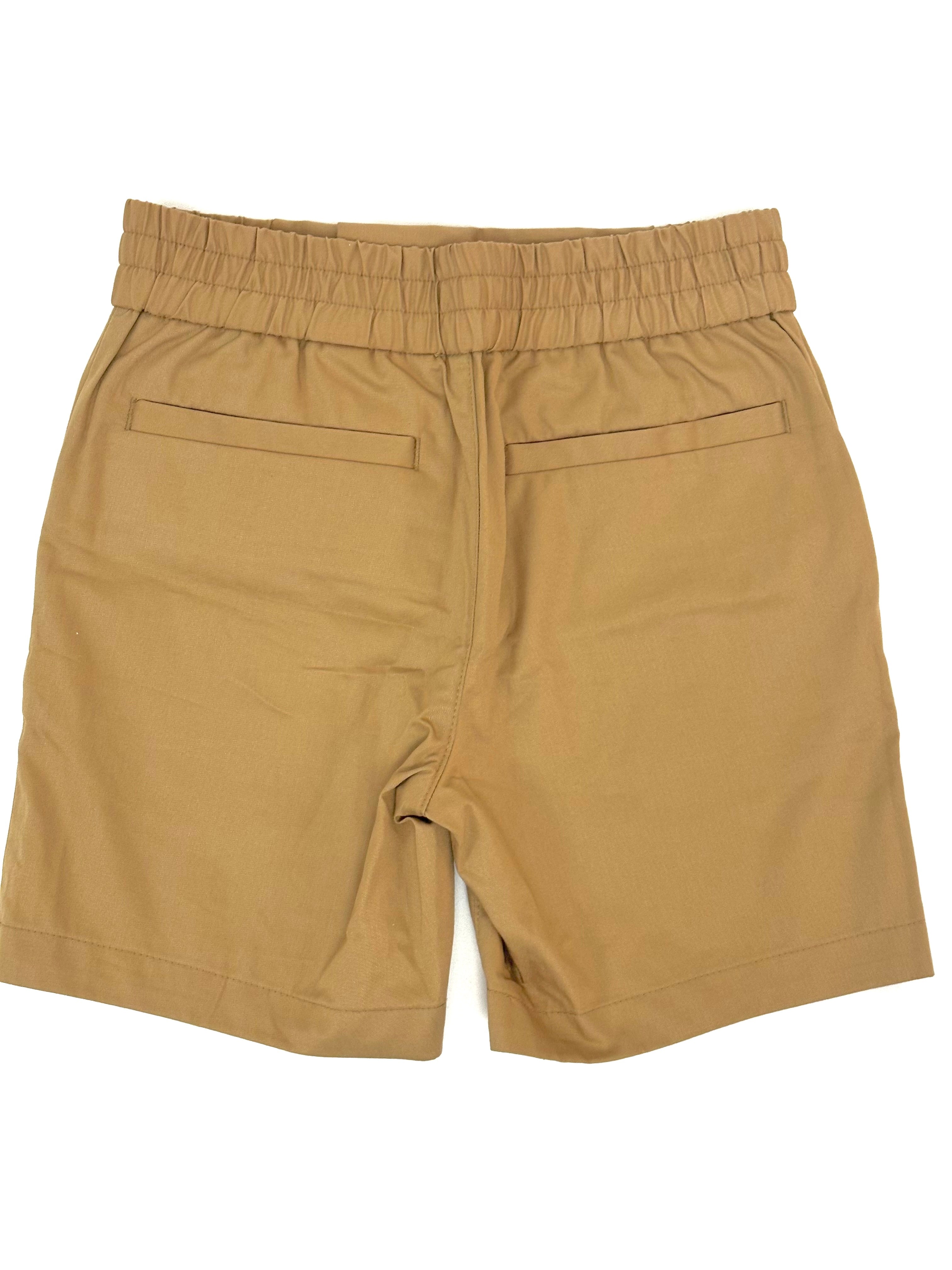 Burberry Beige Shorts with Horse Logo Embroidered