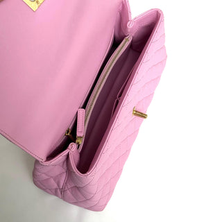 Chanel Coco Top Handle Barbie Pink Large