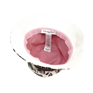 Christian Dior Bucket Hat White Pink Rose