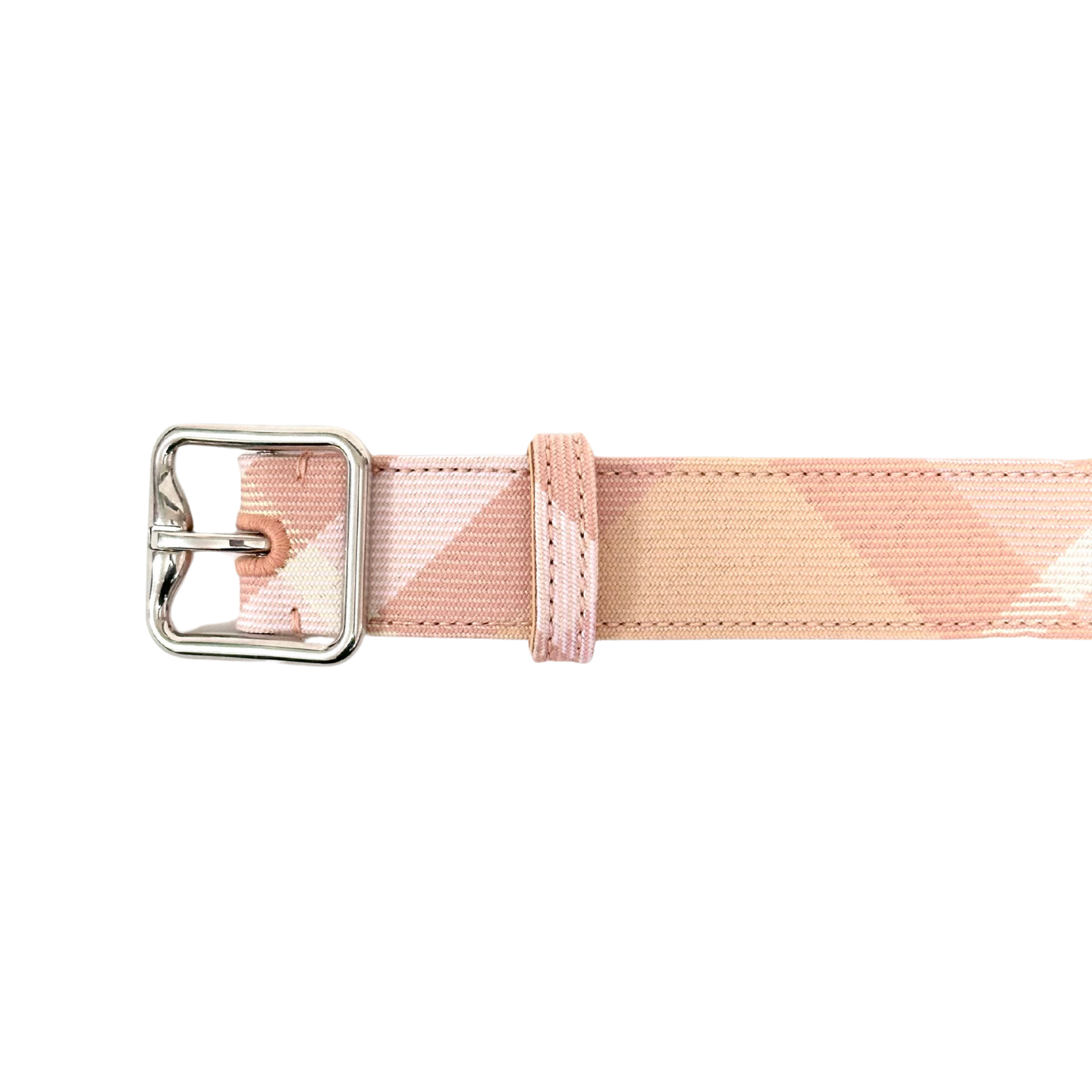 Burberry Peach White Caro Patch Lady Belt