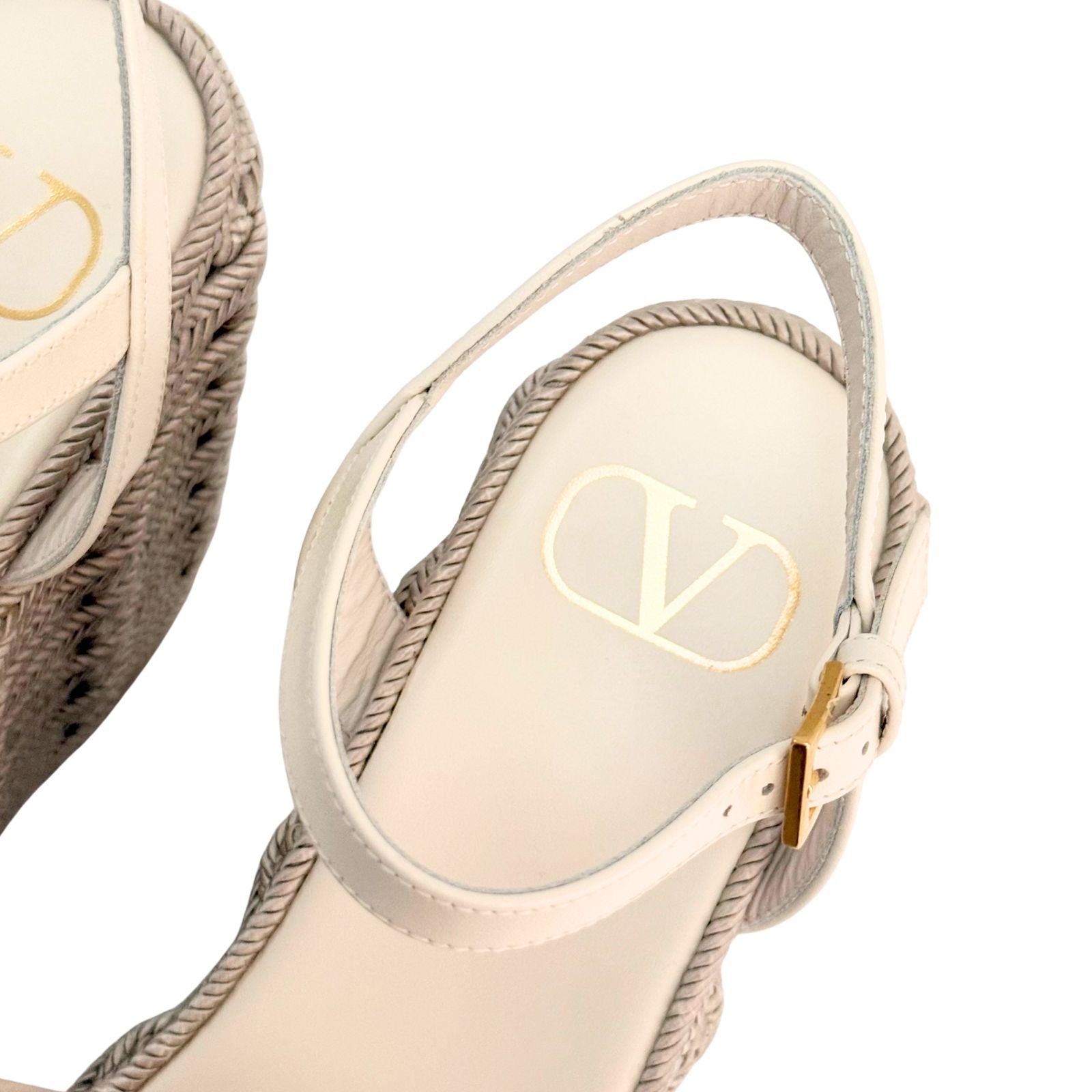 Valentino VLogo Leather Wedge
