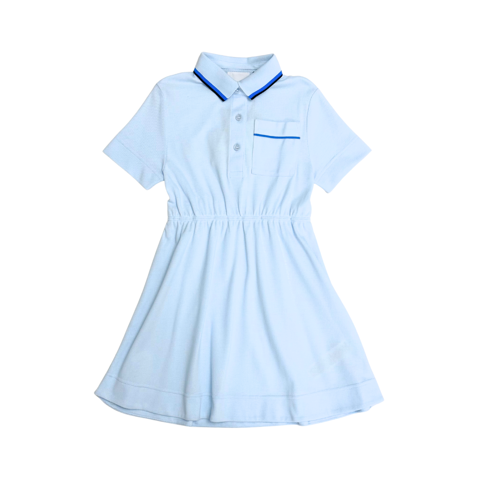 Burberry Light Blue Polo Dress with Brand Name Logo