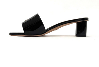 Christian Dior Heeled Slide Black Patent