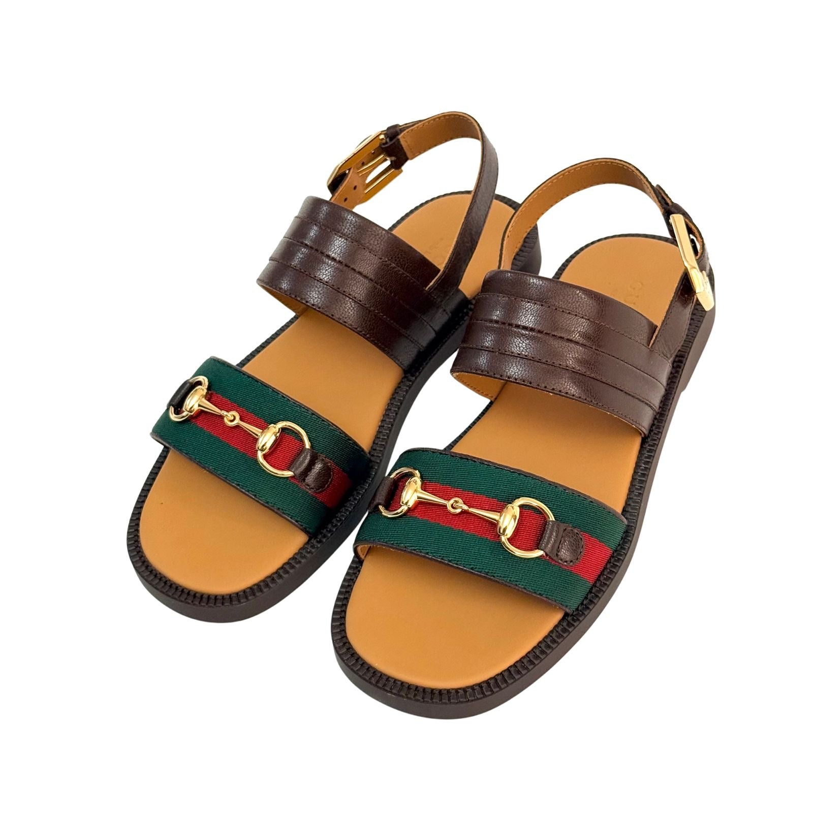 Gucci Horsebit Flat Sandals in Leather