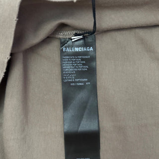 Balenciaga Logo T Shirt Beige Gray