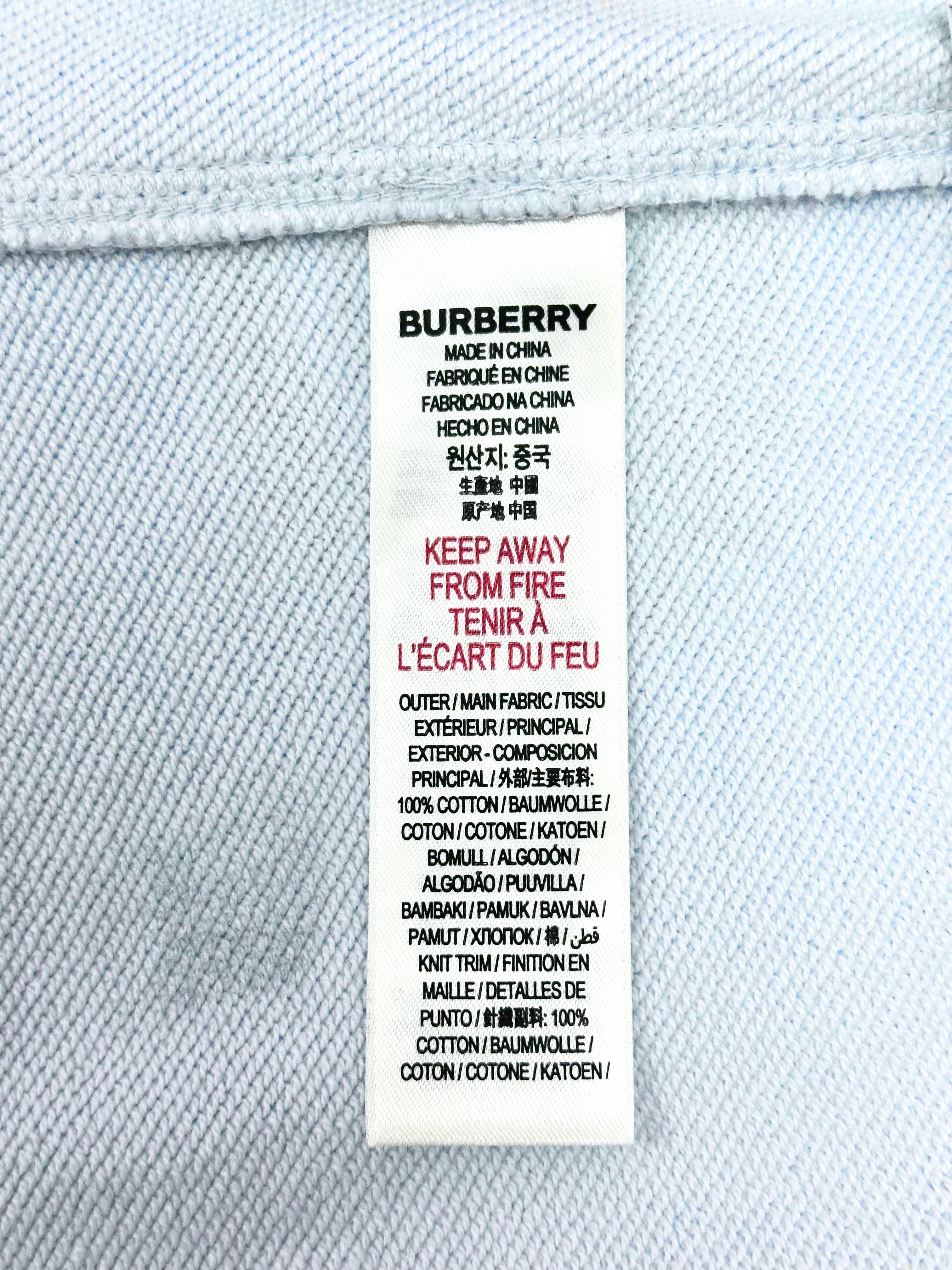 Burberry Baby Blue Jogger Pants with Colourful Brand Name Logos