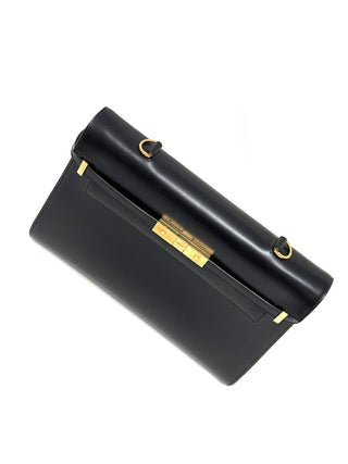 Saint Laurent Black Leather Medium Manhattan Top Handle
