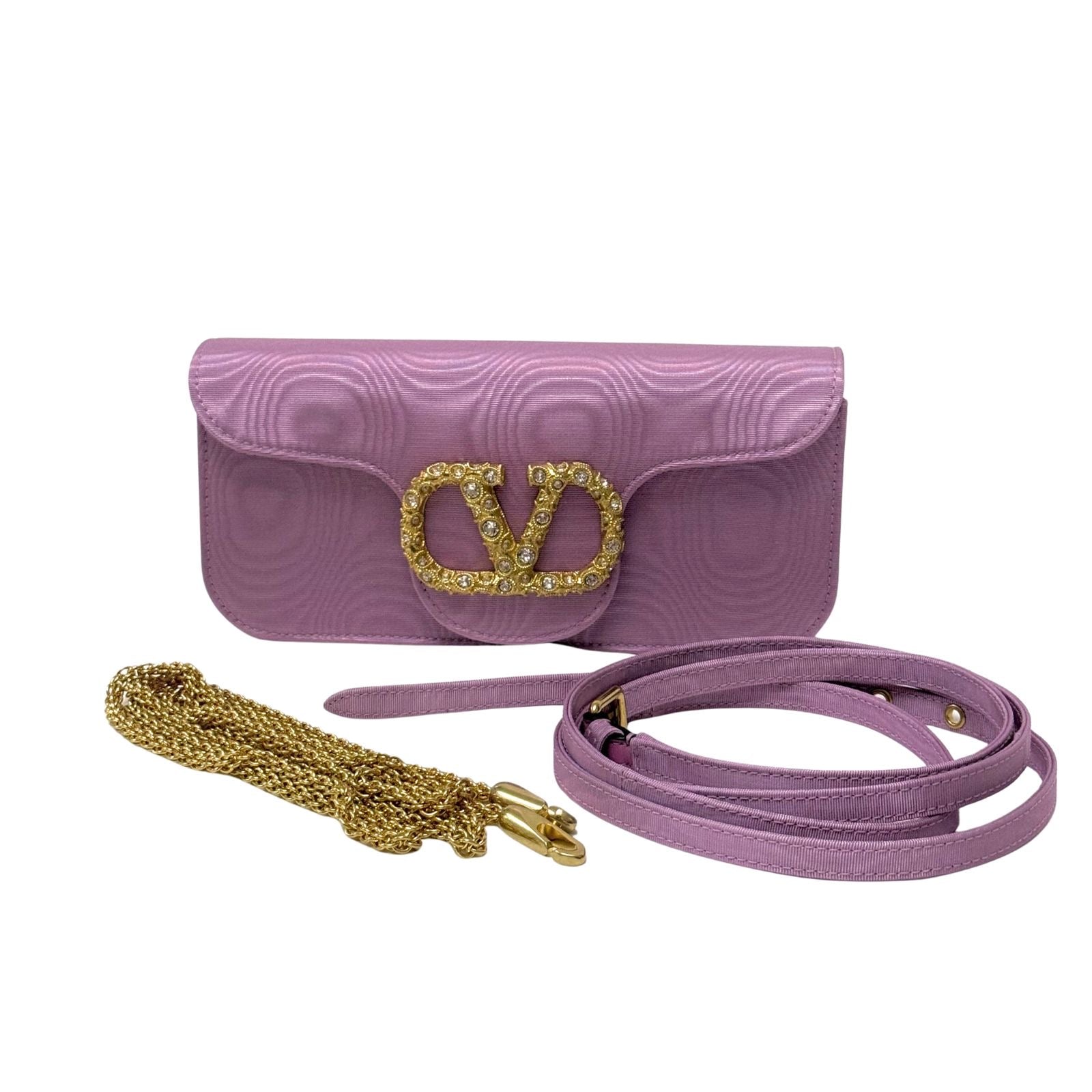Valentino Loco Embellished Clutch Bag in Moire