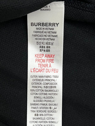 Burberry Classic Vintage Detailed Black Polo Dress