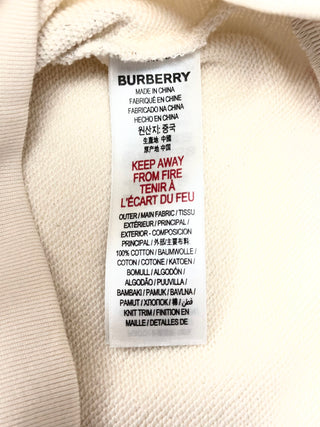 Burberry Beige Hoodie Shirt with Colourful Round Brand Name Logo
