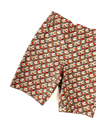 Burberry Iconic Bear Logo Silk Cotton Shorts