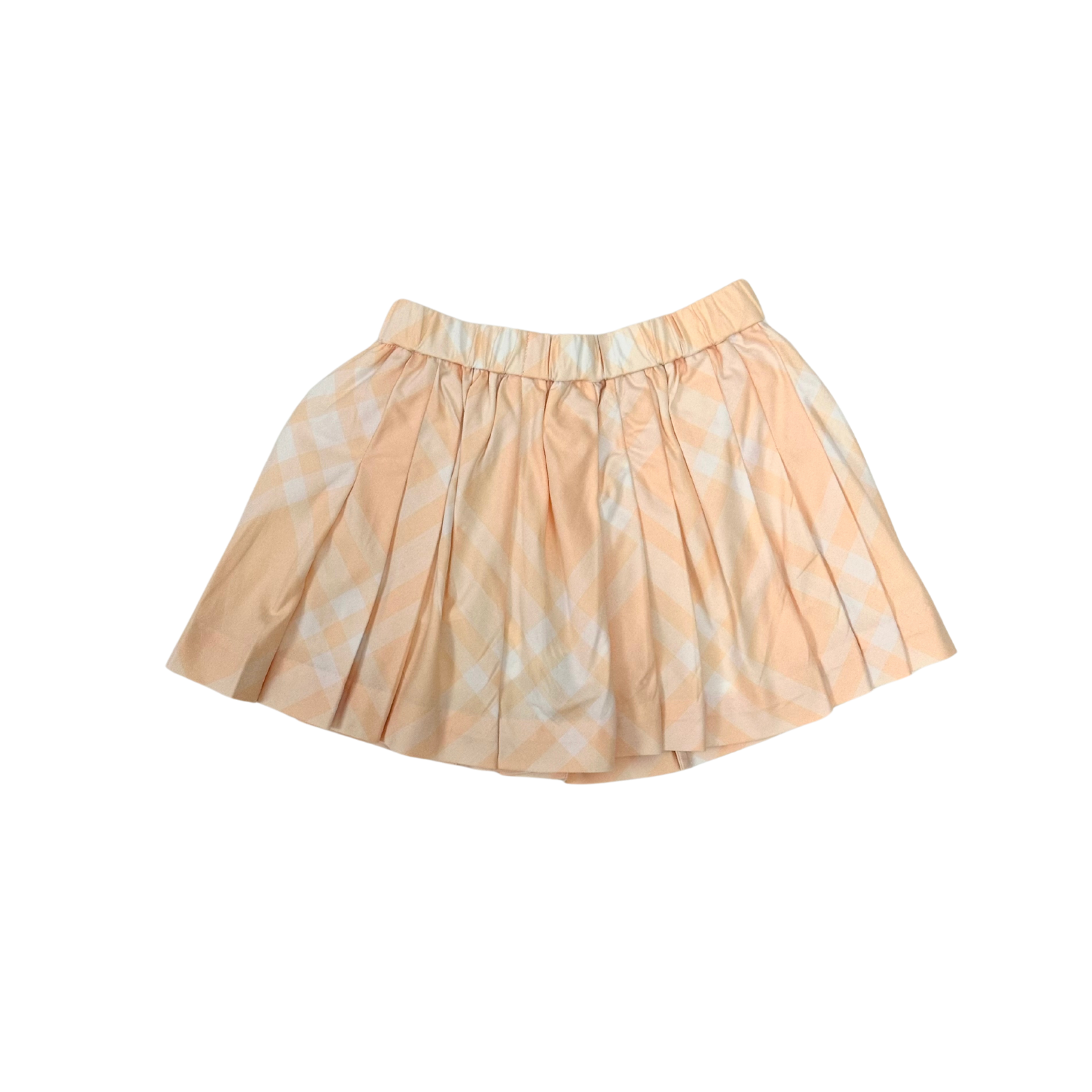 Burberry Peach Classic Caro Patch Skirt