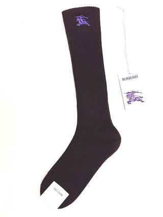 Burberry Wool socks with Horse Embroidery in Black
