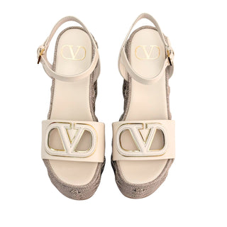 Valentino VLogo Leather Wedge
