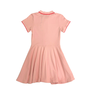 Burberry Peach Iconic Stripe Branded Zip Polo Dress
