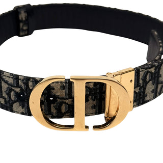 Christian Dior Mointaigne Reversible Belt Oblique Navy