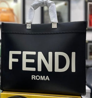 Fendi Black Sunshine Medium Leather